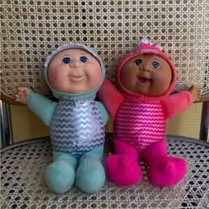 Cabbage Patch Kids Baby Dolls Exotic Rosalie Flamingo and Exotic Finley Shark